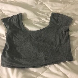 Charcoal gray crop top